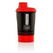 NUTREND Shaker 300 ml + zásobník černo červený
